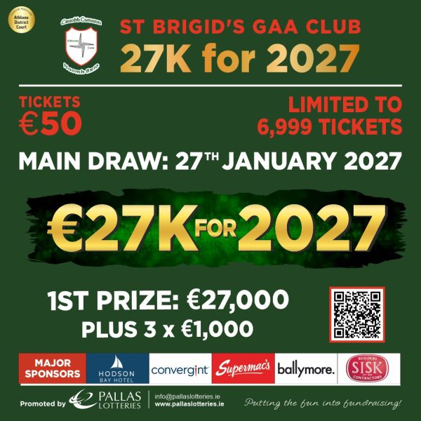 St Brigid's GAA Club €27k for 2027 Draw